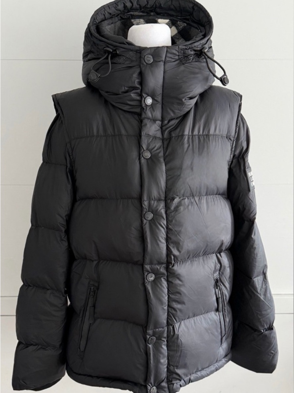 Burberry Black Quilted Puffer Jacket with Hood